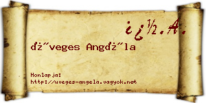 Üveges Angéla névjegykártya